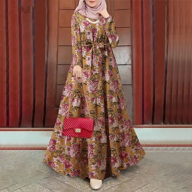 Graceful Elegance Dubai Abaya - Long Sleeves Eid Dress