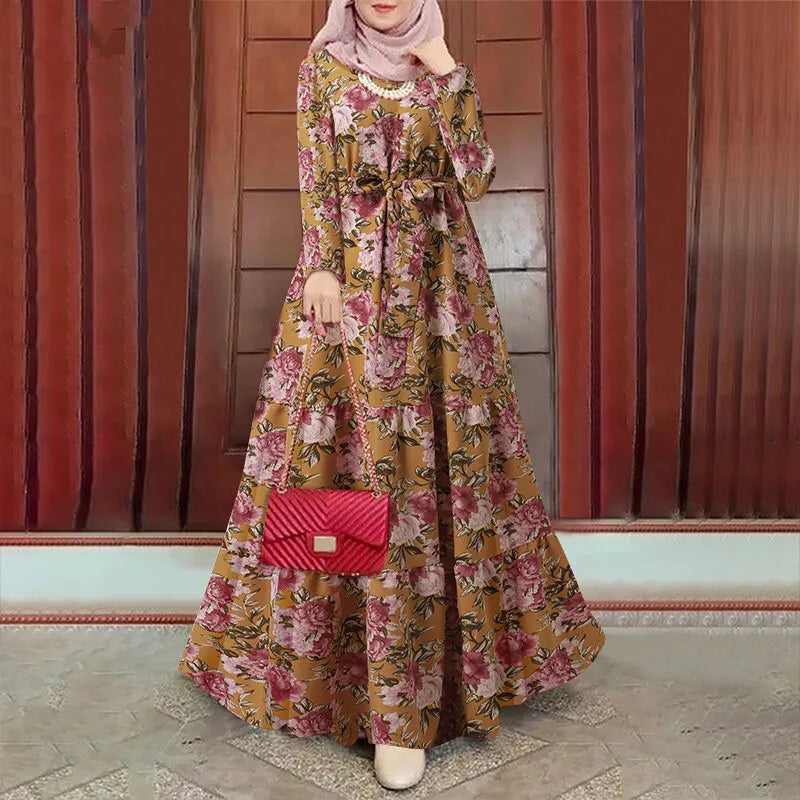 Graceful Elegance Dubai Abaya - Long Sleeves Eid Dress