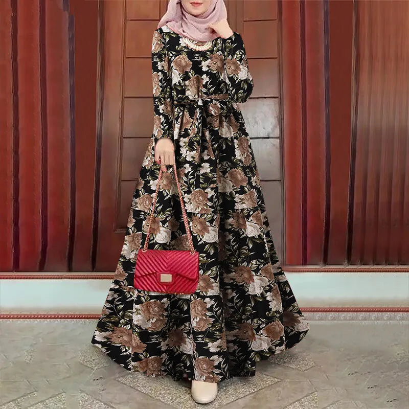 Graceful Elegance Dubai Abaya - Long Sleeves Eid Dress