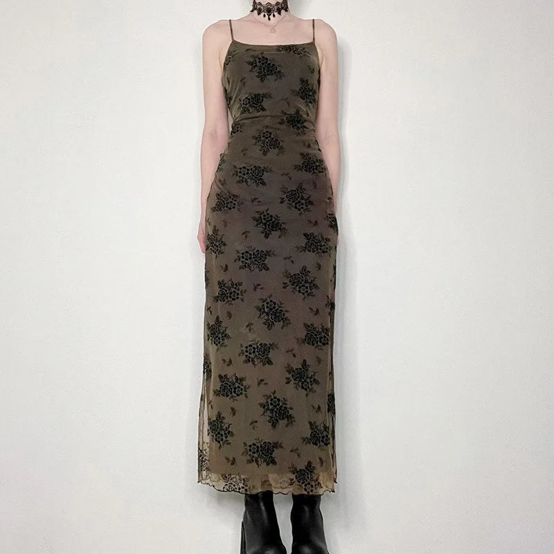 Zomer Sexy Strap Backless Zwarte Mesh Jurk