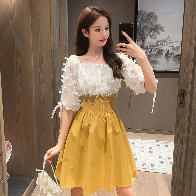 Luna Sexy Stitching Jurk voor Zomerse Avonturen