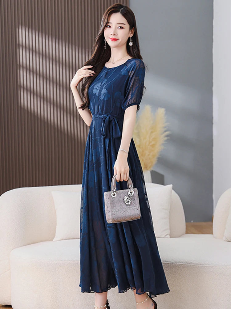 Bloesemzucht Zomerbries Maxi Chiffon Prom Jurk