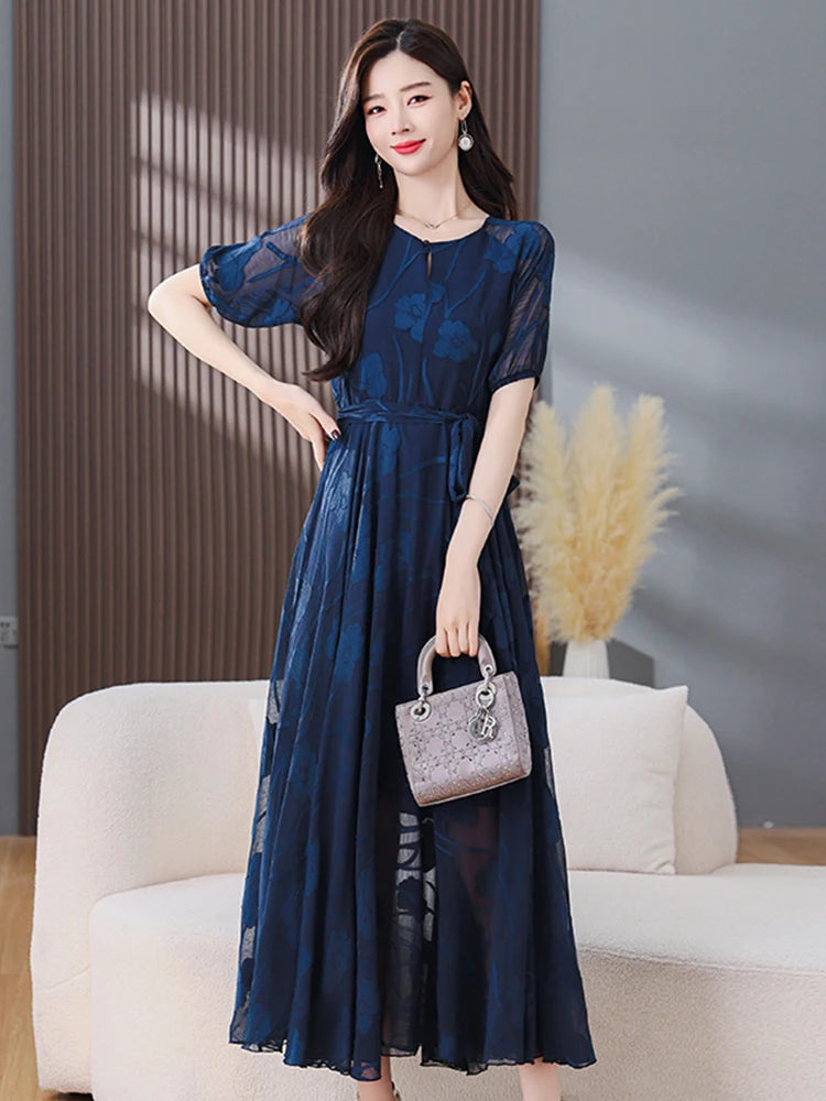 Bloesemzucht Zomerbries Maxi Chiffon Prom Jurk