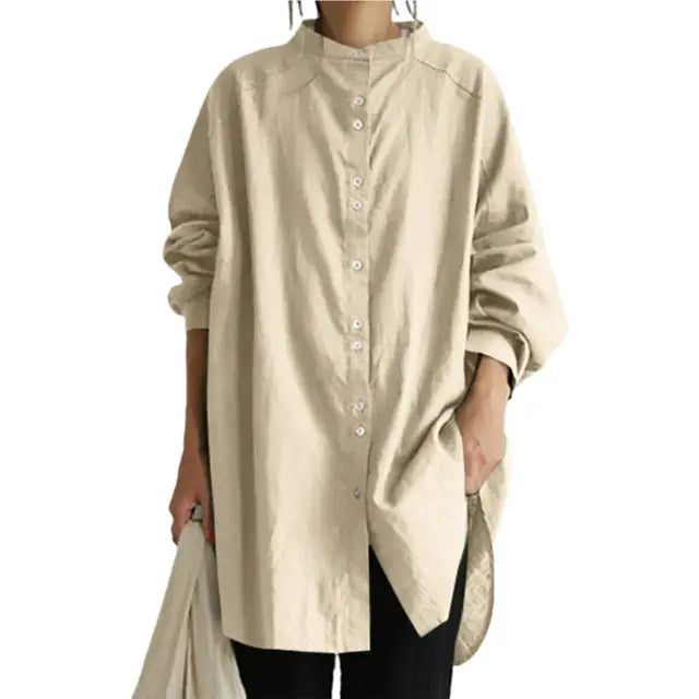 Stilvolle Damen Lange Bluse