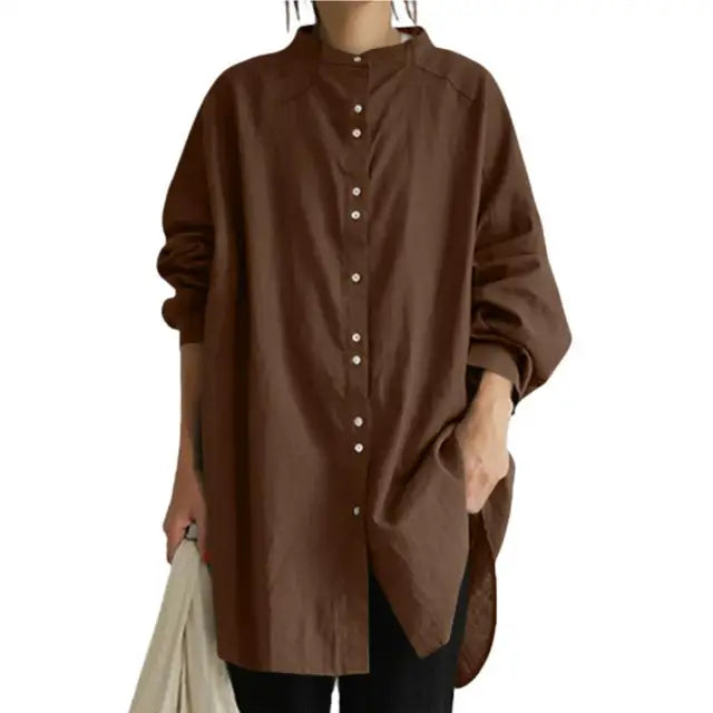 Stilvolle Damen Lange Bluse