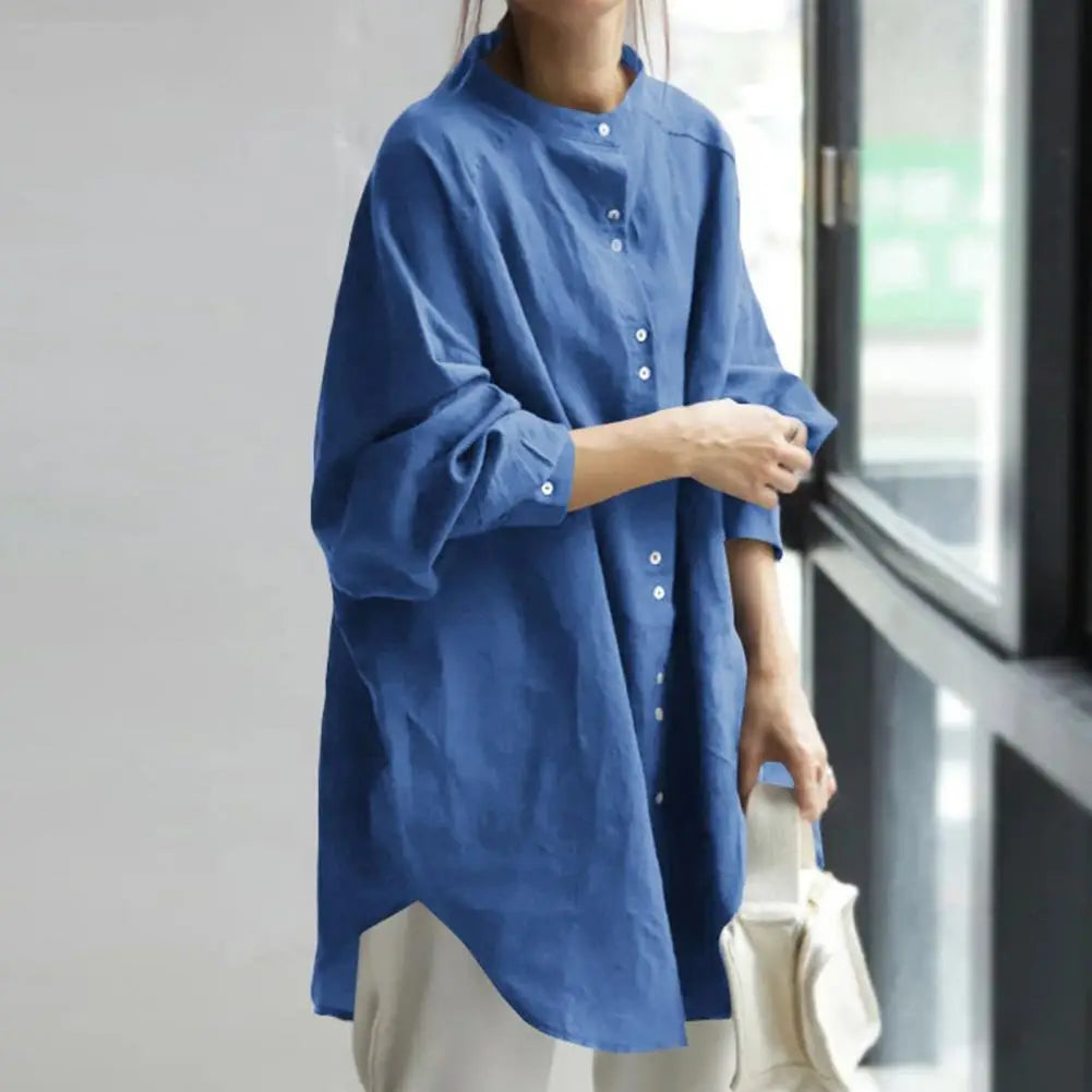 Stilvolle Damen Lange Bluse