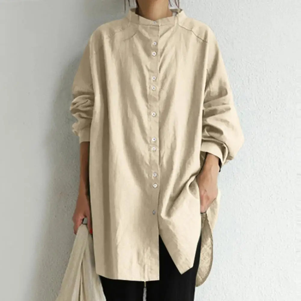 Stijlvolle Dames Lange Blouse