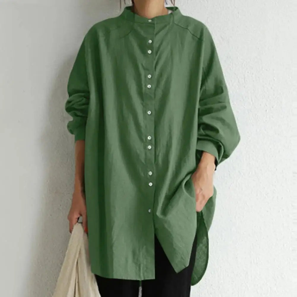 Stijlvolle Dames Lange Blouse