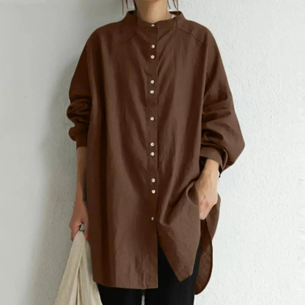 Stilvolle Damen Lange Bluse