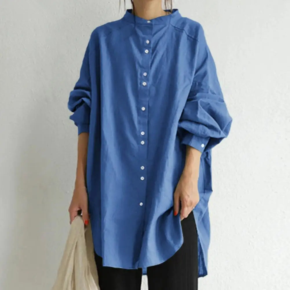 Stilvolle Damen Lange Bluse