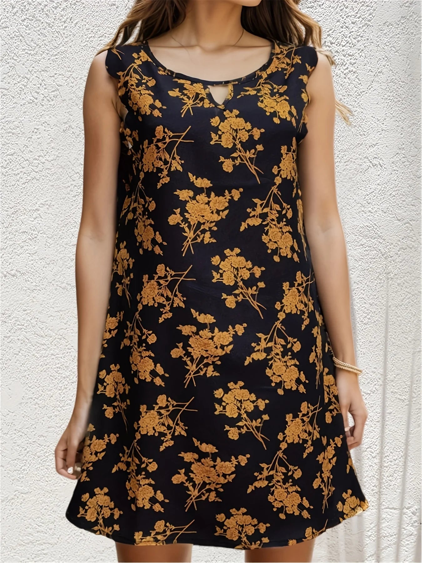 Bloemrijk Zomerse Bloemenprint Mini-jurk