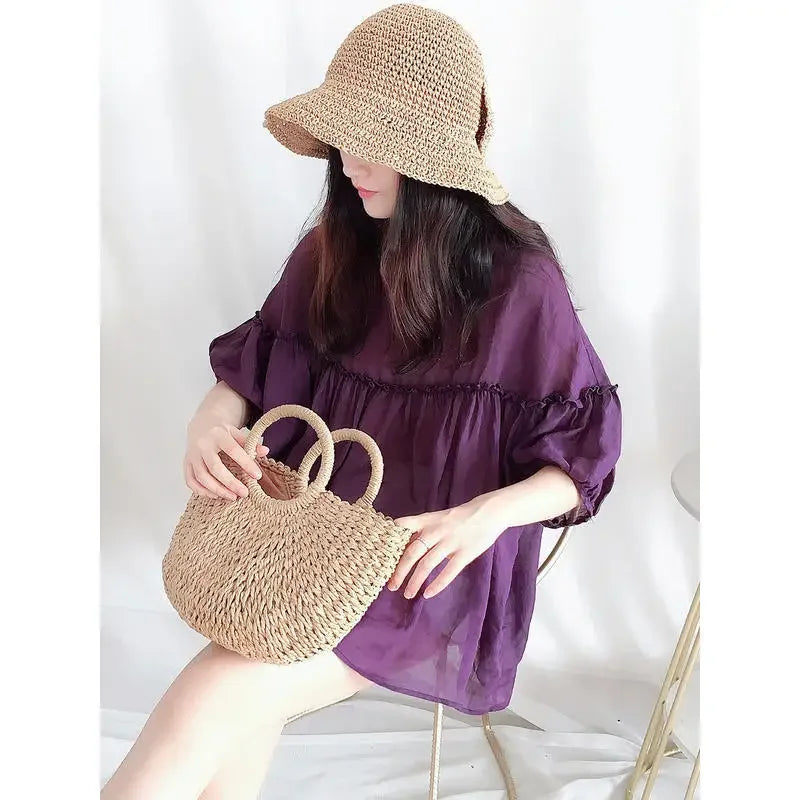 Élégant chemisier d'été style coréen