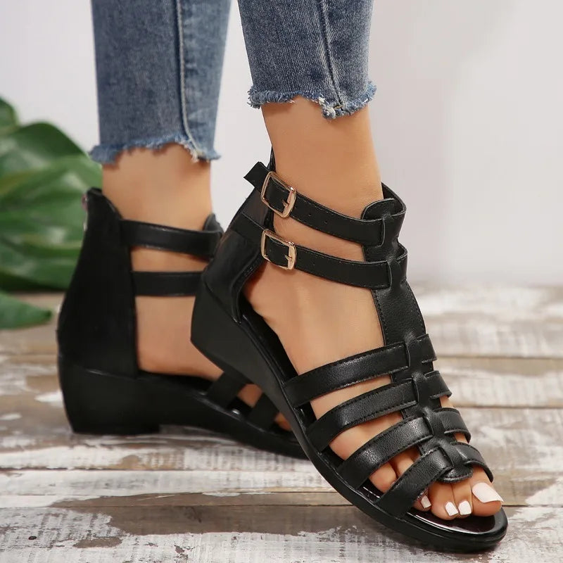 Nieuwe Zomercollectie 2024 - Romeinse Sleehak Sandalen voor Vrouwen!