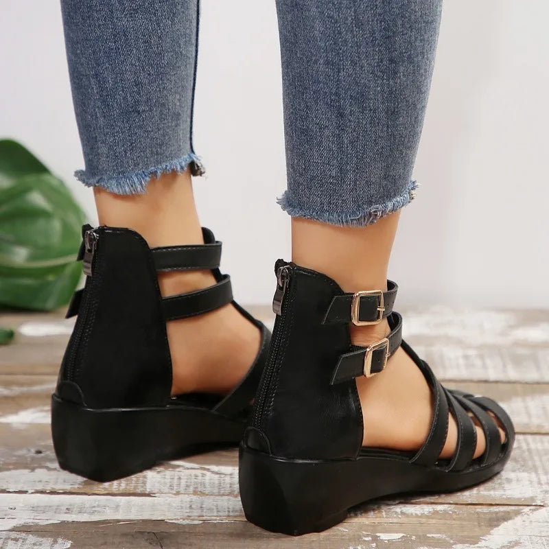 Nieuwe Zomercollectie 2024 - Romeinse Sleehak Sandalen voor Vrouwen!