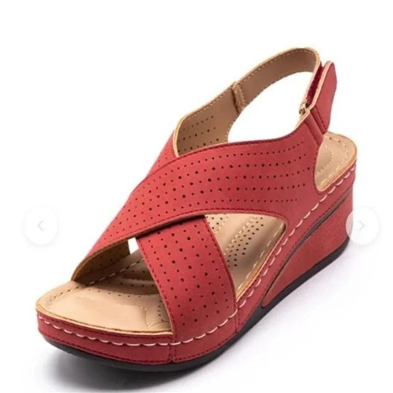 Sommer Damen Hohle Keile Sommer Sandalen