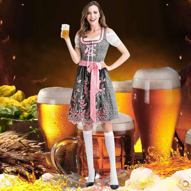 Stralend op het Oktoberfest in onze Betoverende Dirndl Jurk!