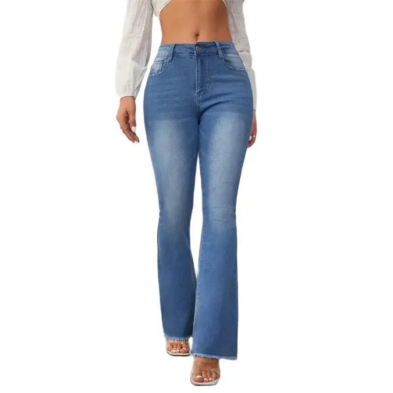 ChicDenim Vaqueros Ajustados de Mezclilla con Detalles de Borlas