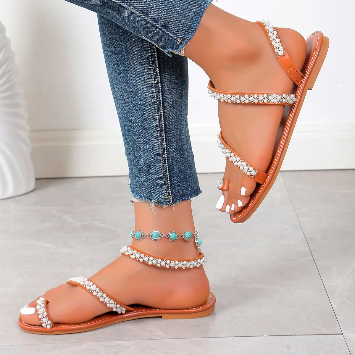 ZomerGlans Glänzende Strand Flip-flops