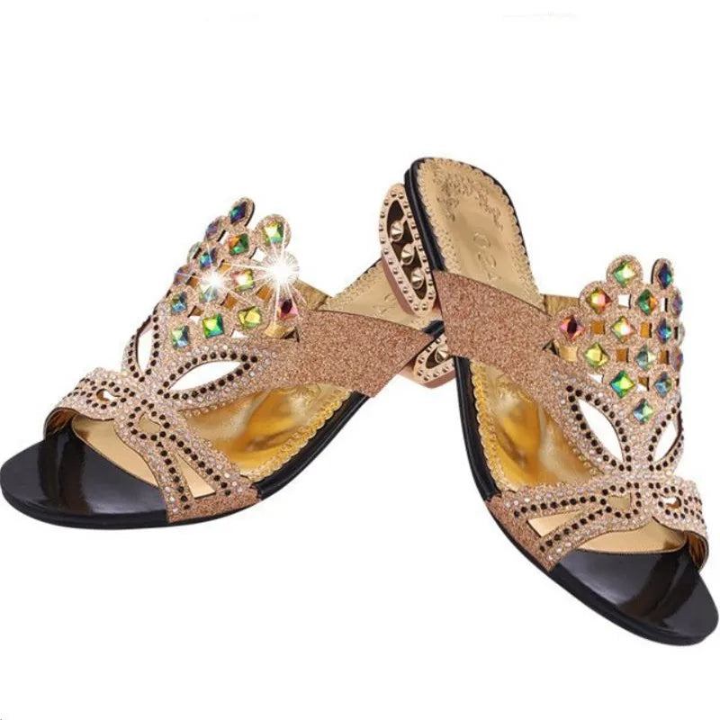 Lumina Sommer Bling Strass Sandalen
