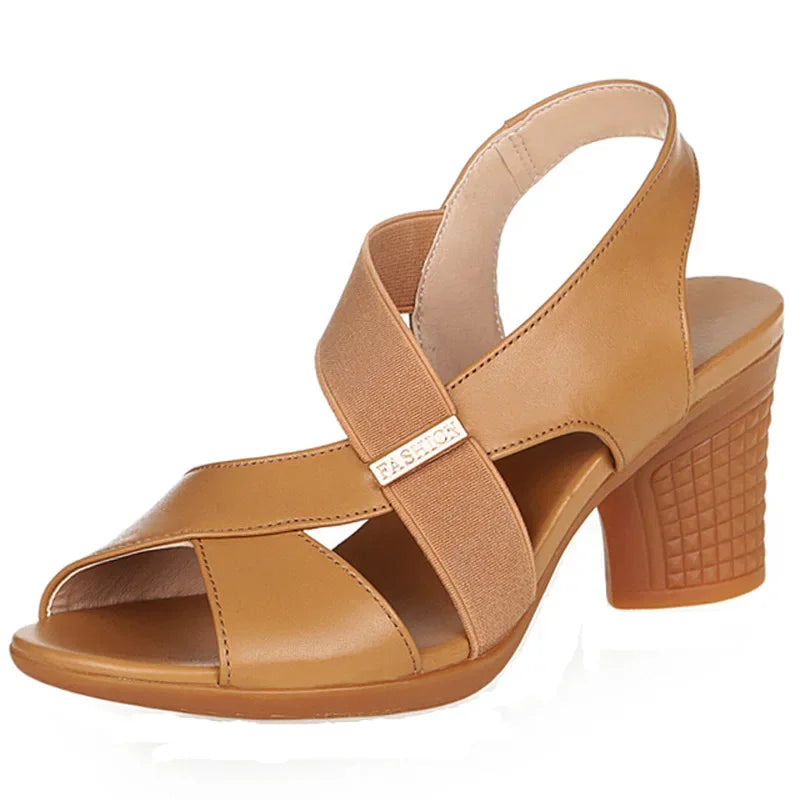 Trendige Damen Sandalen Peeptoe