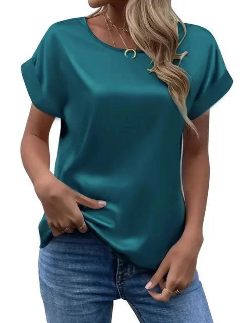 Stijlvolle Zomer Satijnen Blouses voor Dames