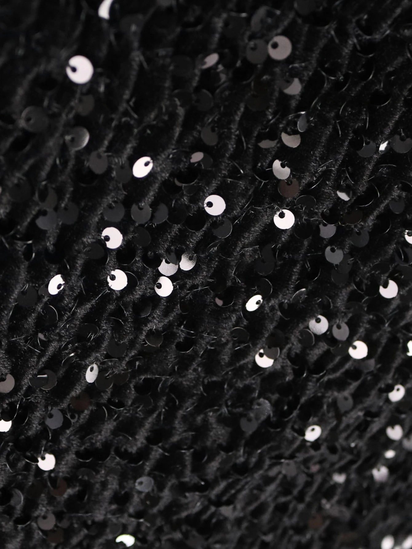 Betoverende Zwarte Fluweel Sequin Jurk voor Feestelijke Vrouwen