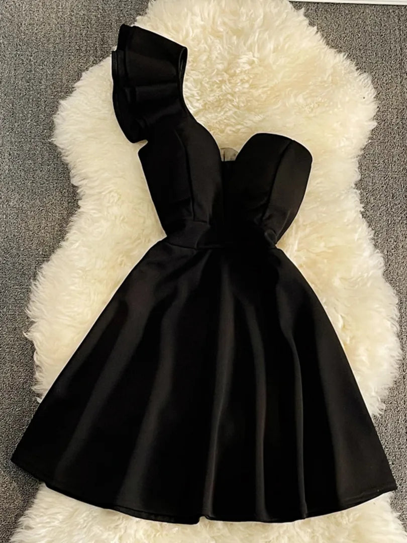 Diva Zwarte Witte Mini Jurk