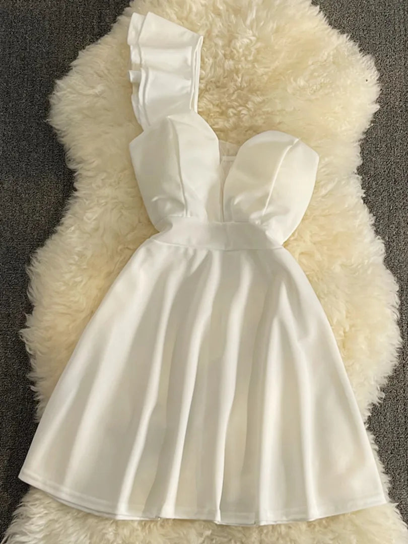Diva Zwarte Witte Mini Jurk