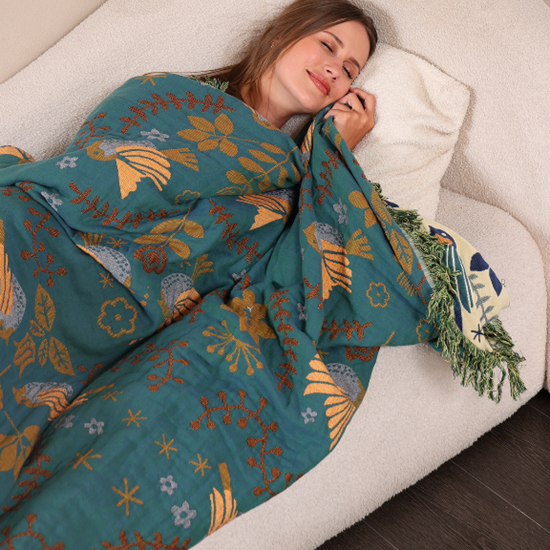 Wendbare Zachte Fleece Deken met Vogelmotief