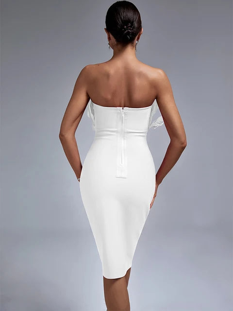 Celeste Feather Bandage Jurk Voor Stijlvolle Dames