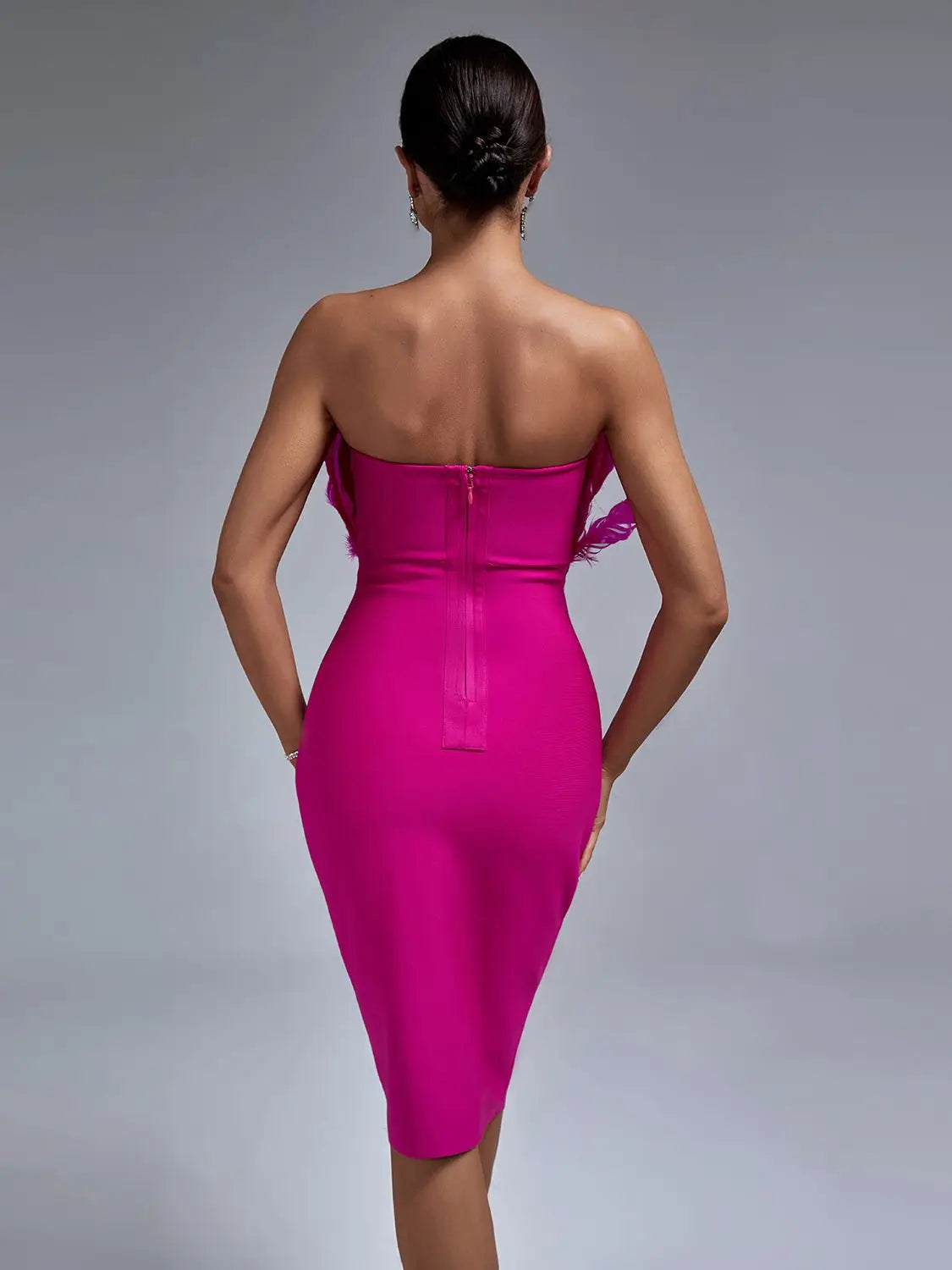 Celeste Feather Bandage Jurk Voor Stijlvolle Dames