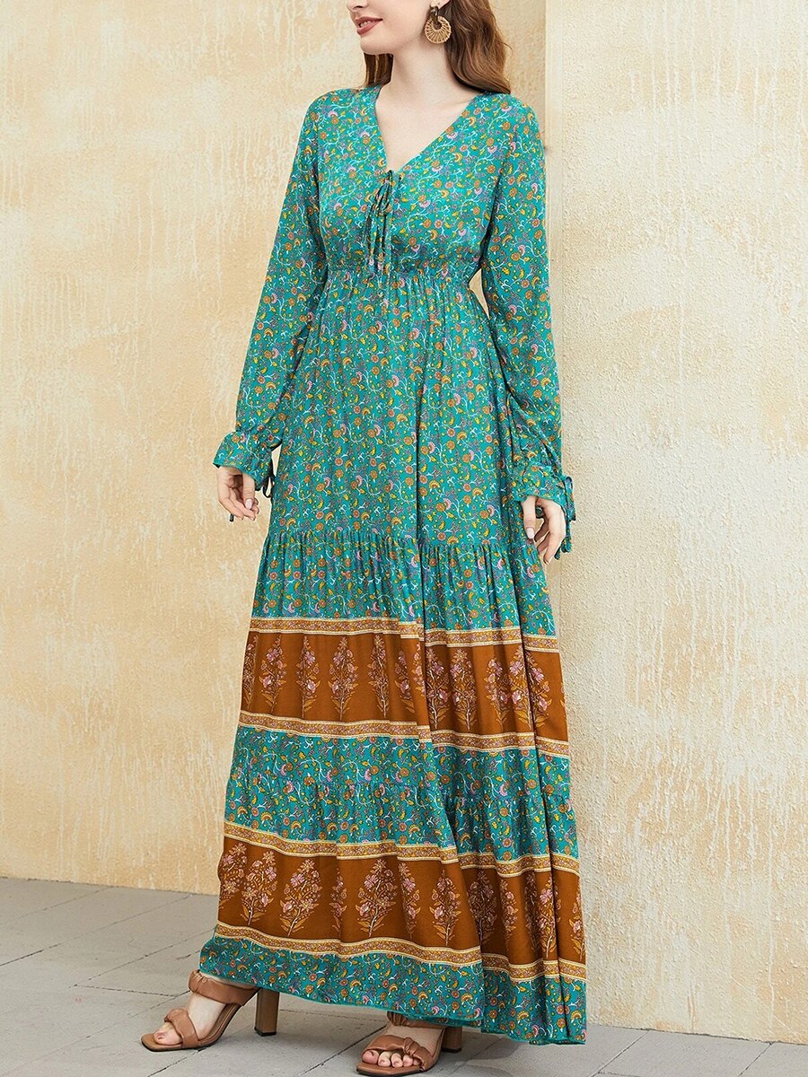 Betoverende Strepen Maxi Jurk van Fleur