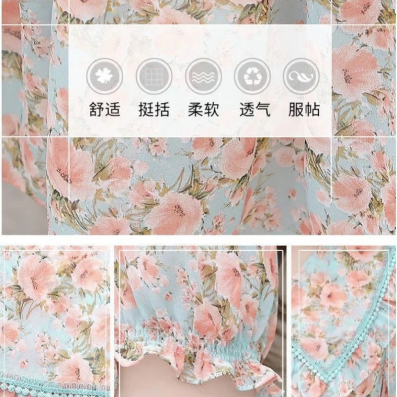 Betoverende Bloemenprint Zomerjurk met Peter Pan-kraag voor Vrouwen