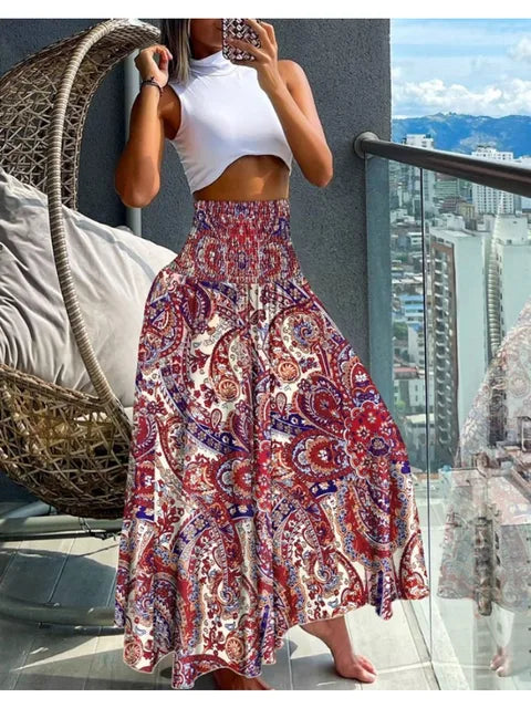 La Bella Vita Vrouwelijke Bohemian Bloemenprint Rok