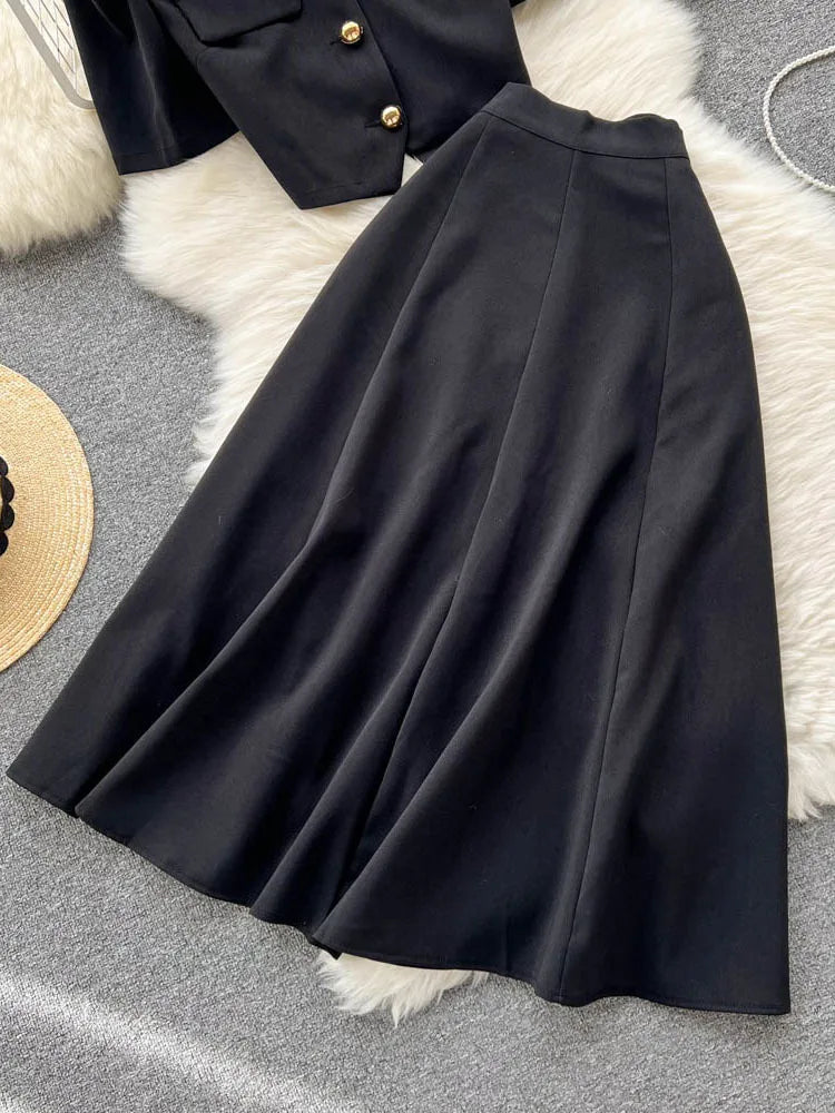 Moda Chic Abito Autunno Estate