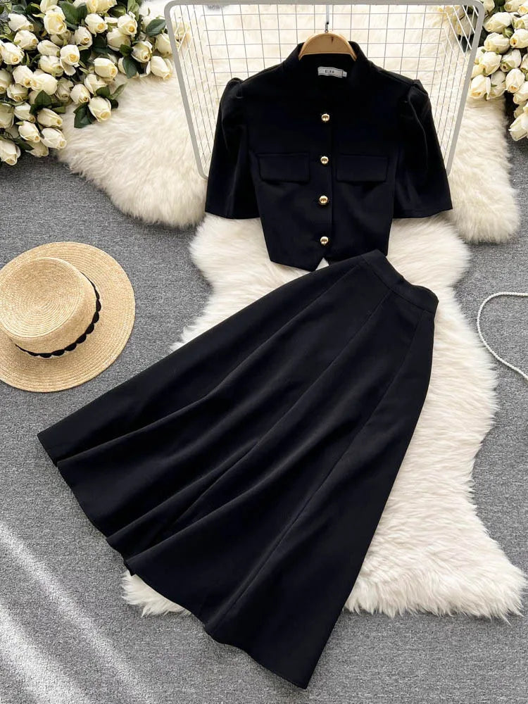 Moda Chic Abito Autunno Estate