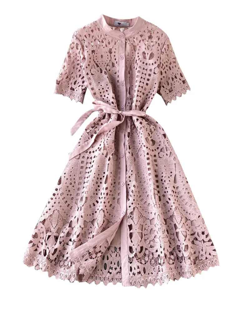 CrazyChic Elegante Kant Vestito