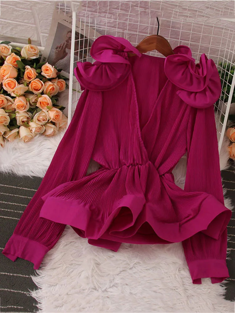 Blouse d'été avec patchwork floral pour femmes