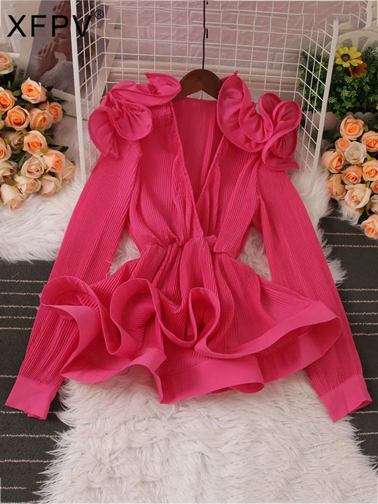 Blouse d'été avec patchwork floral pour femmes