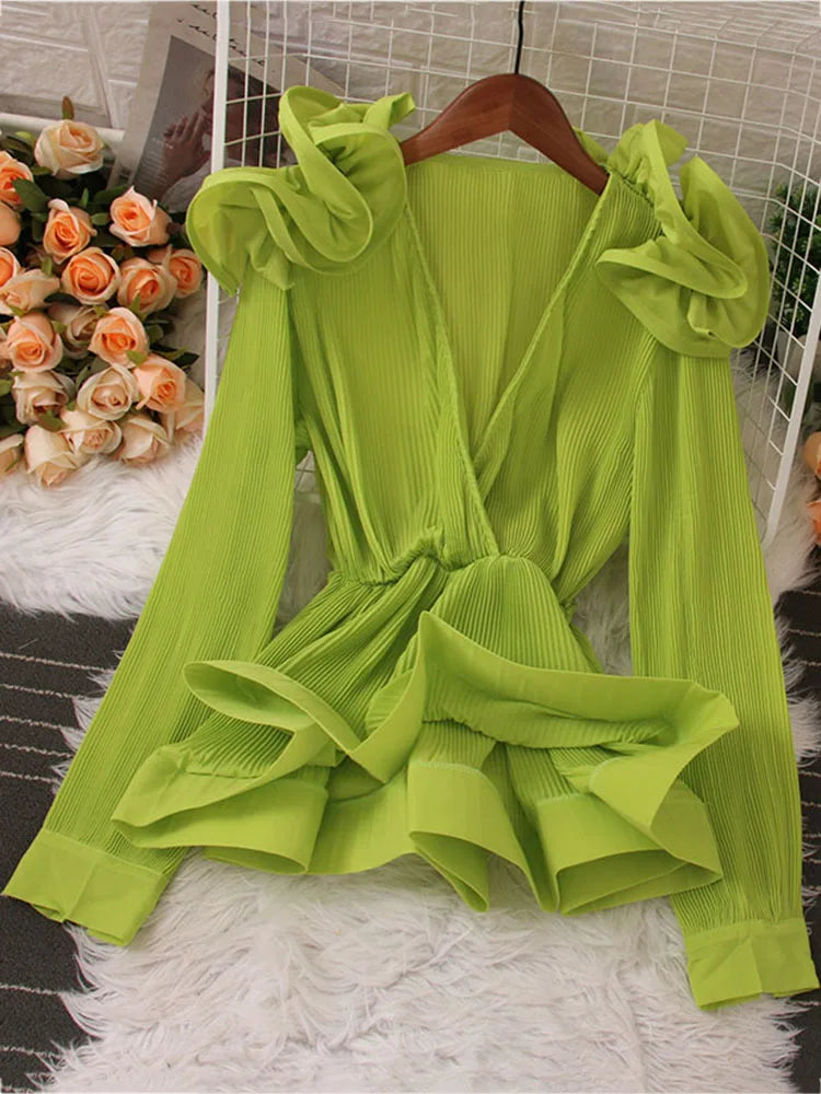 Blouse d'été avec patchwork floral pour femmes