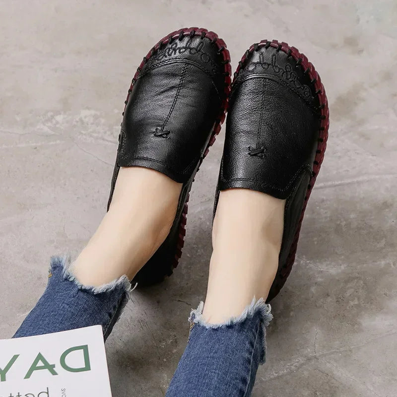 ElegantEase Summer Genuine Leather Loafers