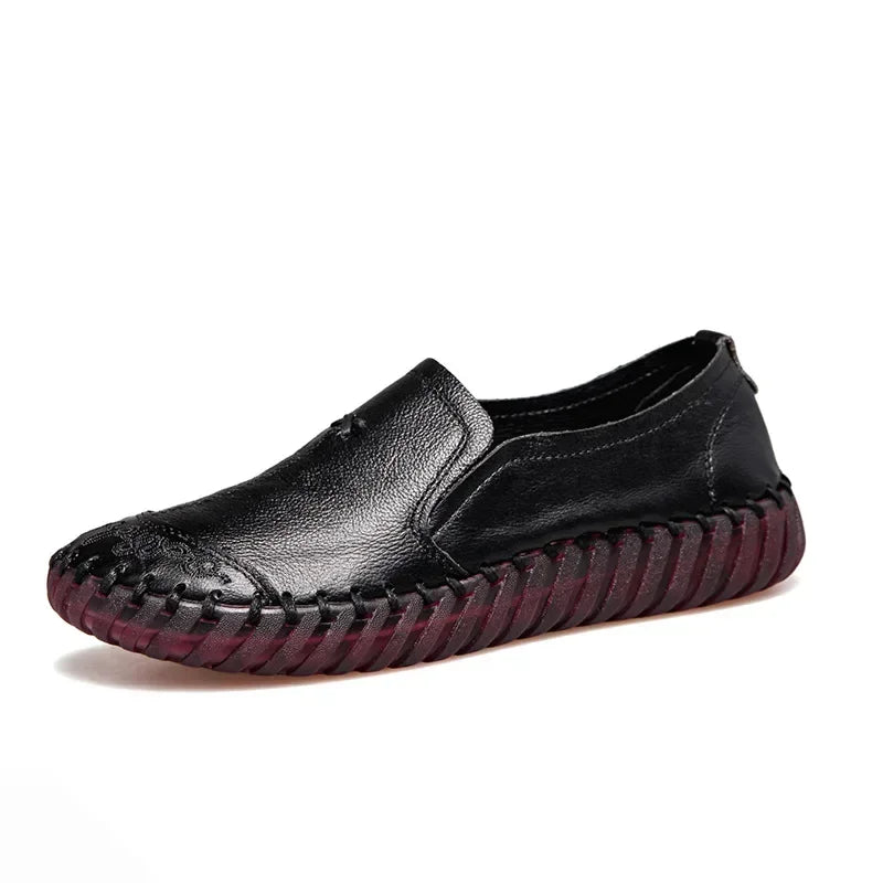 ElegantEase Summer Genuine Leather Loafers