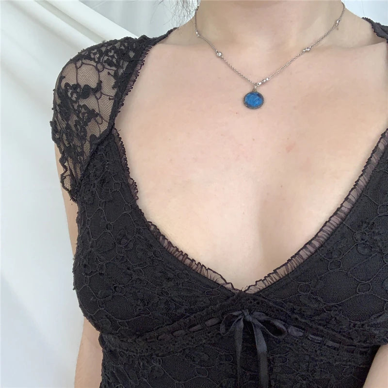 Zomerdromen Kanten Crop Top Lolita Sweet