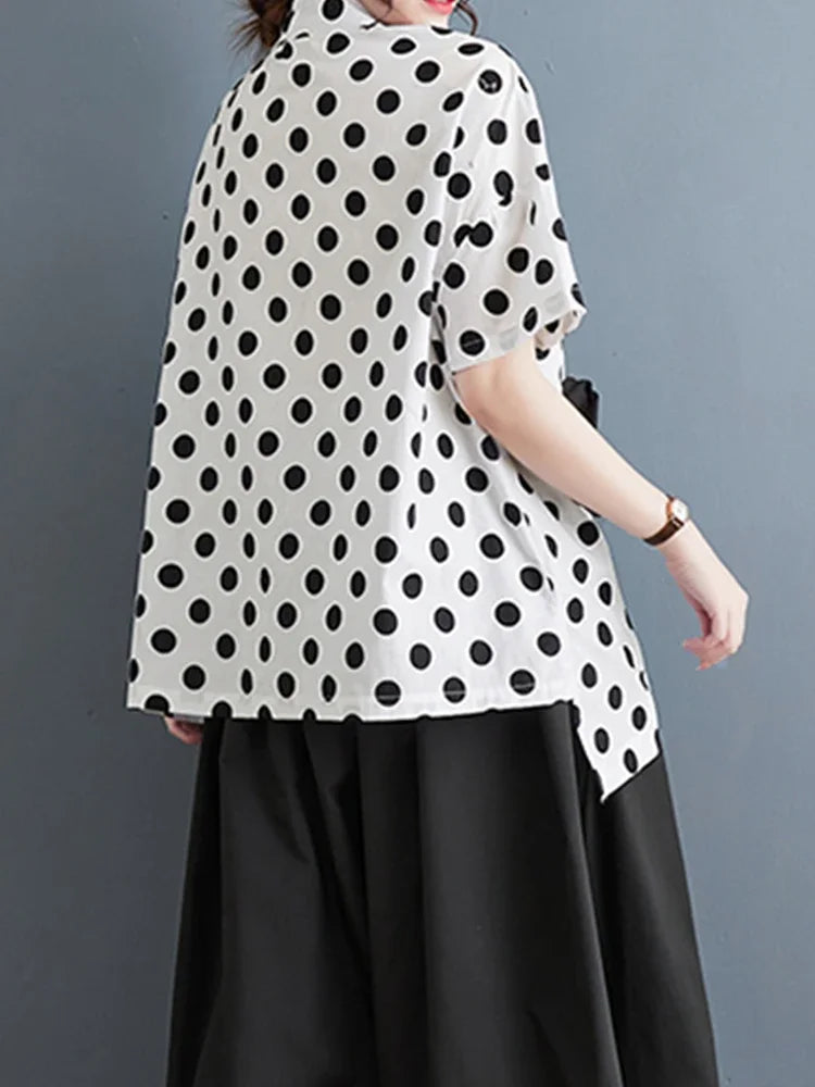 Dot Enkelborstels Shirt Zomer van Xquisite Apparel
