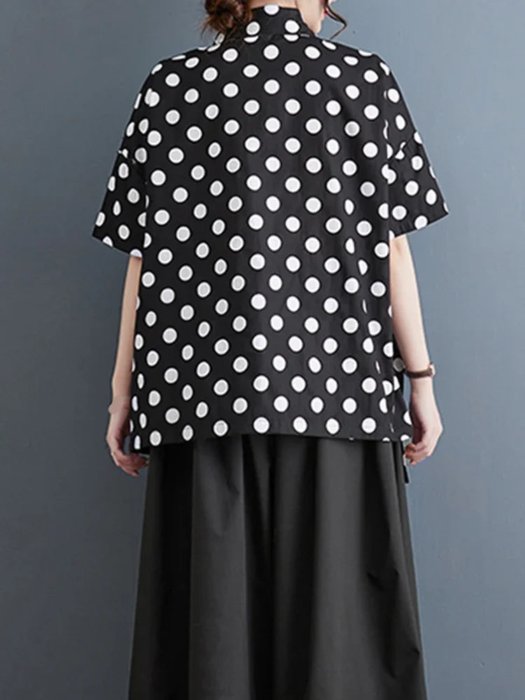 Dot Enkelborstels Shirt Zomer van Xquisite Apparel