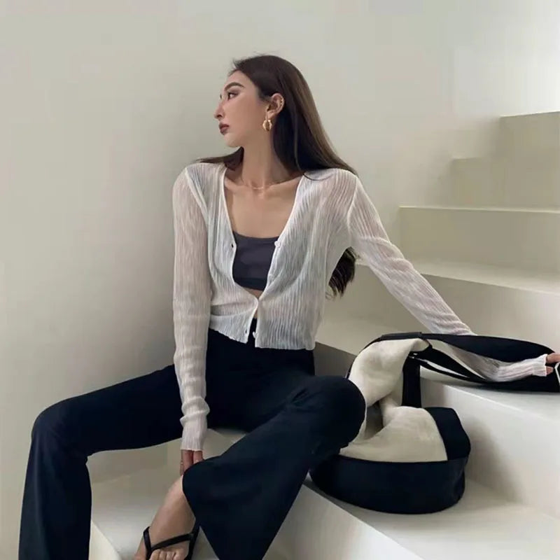 Cardigan estivo con protezione solare per donne