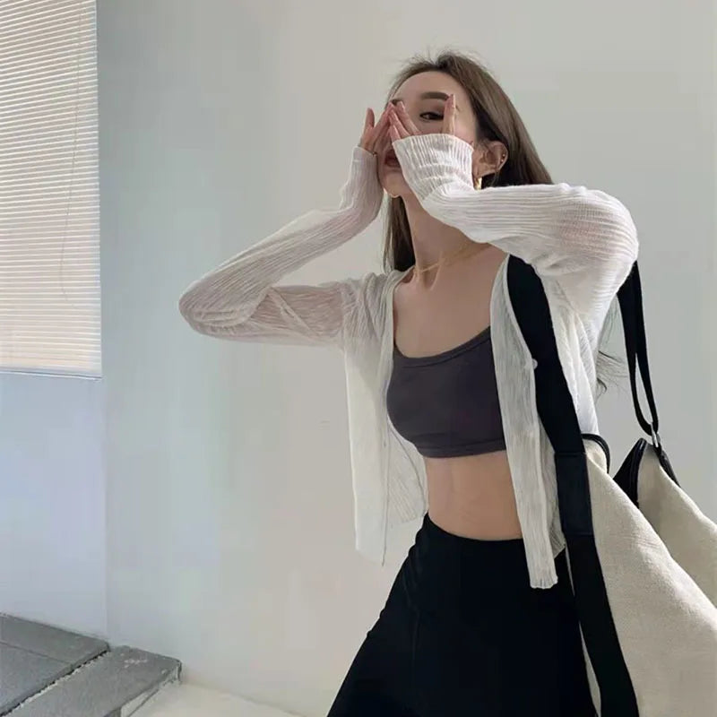 Cardigan estivo con protezione solare per donne