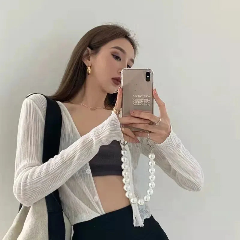 Cardigan estivo con protezione solare per donne