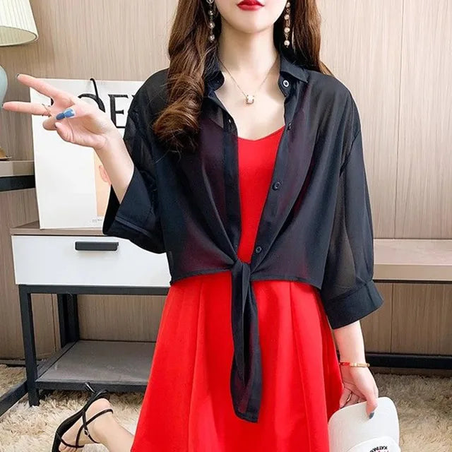 Zomerse Zonnebescherming Blouse van Stijlvol
