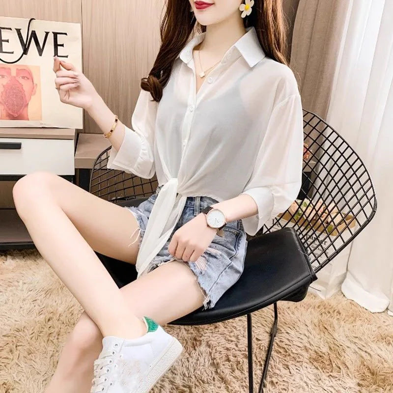 Zomerse Zonnebescherming Blouse van Stijlvol